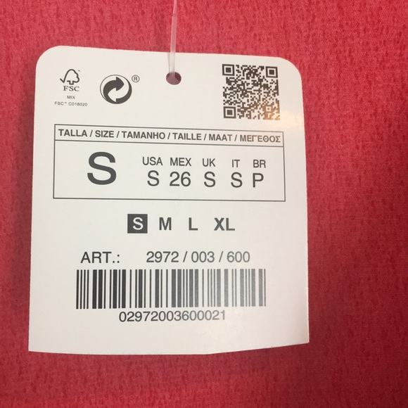 NWT Zara Red Floral Faux Wrap Ruffle Bodysuit Blouse - S - Picture 9 of 10